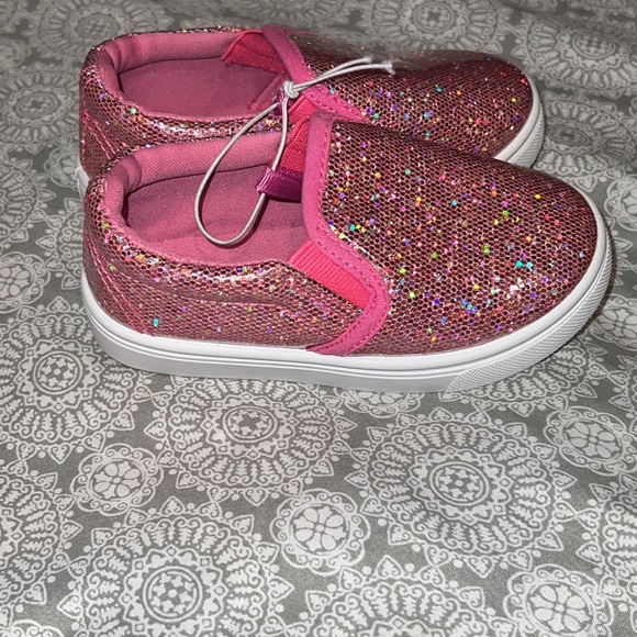 Glitter slip on sneaker toddler size 5 NWOT pink - Picture 3 of 5